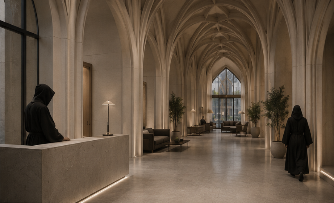The hall at the hour of reception